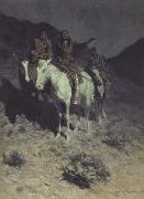Frederic Remington Indian Scouts at Evening (mk43) oil painting on canvas